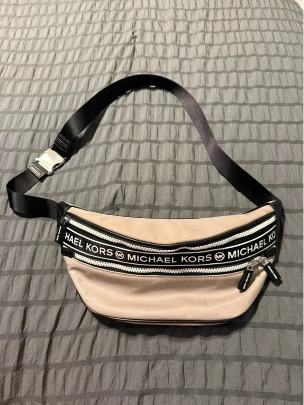 Michael Kors Kenly Logo Tape Nylon Belt Bag Crossbody Fanny Pack